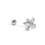 Painful Pleasures MN1801 18g Stainless Steel Cross with Crystal Points Ear Jewelry - Price Per 1