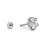 Painful Pleasures MN1804 16g Steel Ear Jewelry with Crystal-Petaled 8mm Blossom - Price Per 1
