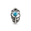 Painful Pleasures MN1818 14g 3/8" Turquoise Feather Burnished Silver Steel Clicker - Price Per 1