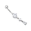 Painful Pleasures MN1832 14g 3/8" Dainty Crystal Drop Charm Belly Button Ring