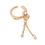 Painful Pleasures MN1835 14g 3/8" PVD Gold Crystal Bow Steel Clicker - Price Per 1