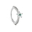 Painful Pleasures MN1889 18g 3/8" Opal Blossom Rhodium Plated Clicker Ring - Price Per 1