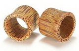 Elementals Organics ORG044 COCONUT Wood Earlet Hollow Plug Natural Ear Jewelry 8g - 1 1/4" - Price Per 1