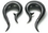 Elementals Organics ORG053 Black Horn Hook Earrings Body Jewelry - Price Per 1