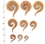 Elementals Organics ORG065 Red Saba Wood Spiral Hanger Earring - Price Per 1
