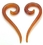 Elementals Organics ORG091 Golden Horn Spiral Hanger Earrings Body Jewelry 12g - 0g - Price Per 1