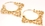 Elementals Organics ORG1000-pair 18g GOLD PLATED Indonesia Misha Style Earrings - Price Per 2
