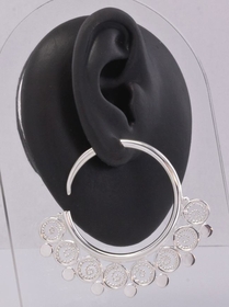 Elementals ORG1023-pair 14g - 4g SILVER Indonesian XOXO Hoop Earrings - Price Per 2