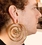 Elementals ORG1063-pair 2mm - 5mm SILVER BIG HOOP SNAKE HEAD Earrings - Price Per 2