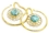 Elementals ORG1085-pair 8g Bronze Indonesian TURQUOISE Earrings - Price Per 2