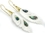 Elementals ORG1100-pair Aadideva Bone Earrings with Abalone Inlay Gold Hooks -  Price Per 2