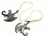 Elementals ORG1103-pair BLACK Mother of Pearl  AX Aalap Gold Plated Earrings -  Price Per 2