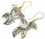 Elementals ORG1108-pair BLACK Mother of Pearl Abalendu Gold Plated Earrings -  Price Per 2
