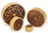 Elementals Organics ORG1109 CROP CIRCLE Design Jackfruit Wood Solid Plugs 12mm - 50mm - Price Per 1