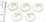 Elementals Organics ORG1164 WHITE BONE DRAGON with Turquoise Inlay Organic Body Jewelry - 3mm-8mm - Price Per 1