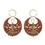 Elementals Organics ORG1195-pair 14g Nirvana Saba Wood Carved Earring with Bronze - Price Per 2