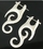 Elementals Organics ORG139-pair &quot;S&quot; Design Bone Pick Earrings - Stirrups Natural Body Jewelry - Price Per 2