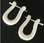 Elementals Organics ORG144-pair HORSESHOE Design Bone Pick Earrings - Stirrups Natural Body Jewelry - Price Per 2