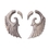 Elementals Organics ORG1624 Tamarind Wood Hooked Seraphim Wing Cheater Earring - Price Per 1