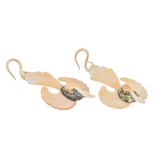 Elementals Organics ORG1634-pair Golden Swan Mother of Pearl Abalone Earrings - 1mm-3mm - Price Per 2