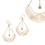 Elementals Organics ORG1638-pair Half-Moon Mandala Carved Mother of Pearl Earrings - Price Per 2