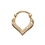 Elementals Organics ORG1648 16g Gold Plated Jeweled Tear Drop Septum Clicker