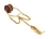 Elementals Organics ORG2119-pair Tiger Wood Plug with Bronze, Rose Gold Dreamcatcher Charm - Price Per 2
