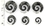 Elementals Organics ORG247-pair Spiral Black Horn Silver Tip Earrings - 4mm-12mm - Price Per 2
