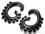 Elementals Organics ORG273-pair Stegosaurus Black Horn Spiral Earrings Body Jewelry - Price Per 2