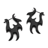 Elementals Organics ORG278-pair Tribal Horn Stirrup Hanger Earrings - Price Per 2