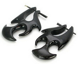 Elementals Organics ORG290-pair Wholesale Organic Body Jewelry Stirrup Horn Hanger Earrings - Price Per 2