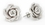 Elementals Organics ORG3002-pair Silver ROSE Leather Flower Earrings Standard Butterfly Clasp - Price Per 2