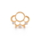 Elementals Organics ORG3031 16g Sun Drops Gold Plated Bendable Septum Ring