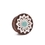 Elementals Organics ORG3048 Turquoise Inlaid Mother of Pearl Flower Sono Wood Plug - 10mm-30mm - Price Per 1