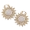 Elementals Organics ORG3063-pair 18g Star-Shaped Brass Earrings with Mother of Pearl Inlay - Price Per 2