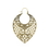 Elementals Organics ORG3064-pair 18g Brass Crosshatched Leaf Earrings - Price Per 2