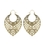 Elementals Organics ORG3064-pair 18g Brass Crosshatched Leaf Earrings - Price Per 2