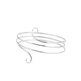 Elementals Organics ORG3069 Flat Sterling Silver Plated Arm Band