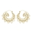 Elementals Organics ORG3080-pair 18g Gold Plated Lotus Wave Earrings - Price Per 2
