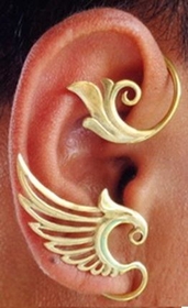 Elementals Organics ORG3084-pair Polished Brass Seraph's Wing Ear Wrap - Price Per 2