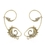 Elementals Organics ORG3085-pair Polished Brass Filigree Leaf Ear Wrap - Price Per 2
