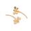 Elementals Organics ORG3098-pair 18kt Gold Plated Brass Dragonfly Clip-On Ear Climber - Price Per 2