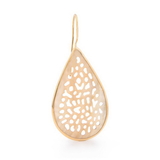 Elementals Organics ORG3108-pair 16g Brass Teardrop-Shaped Earrings with Mottled Mother of Pearl Inlay - Price Per 2