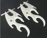 Elementals Organics ORG313-pair Ghost Talker Organic Body Jewelry Bone Pick Earrings - Price Per 2
