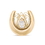 Elementals Organics ORG3140 Crystal Tear Drop Gold Plated Saddle Plug - Price Per 1