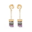 Elementals Organics ORG3154-PAIR 0g Amethyst Waterfall Gold Plated Spiral Plug Earrings - Price Per 2
