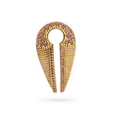 Elementals Organics ORG3174 Nefertiti Brass Keyhole Ear Weight with Copper Beading - Price Per 1