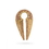 Elementals Organics ORG3174 Nefertiti Brass Keyhole Ear Weight with Copper Beading - Price Per 1