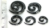 Elementals Organics ORG334 Flower Inlay Spiral Horn Organic Wholesale Body Jewelry - Price Per 1