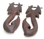 Elementals Organics ORG368-pair Dragons Tail Wood Stirrups Wholesale Organic Body Jewelry - Price Per 2